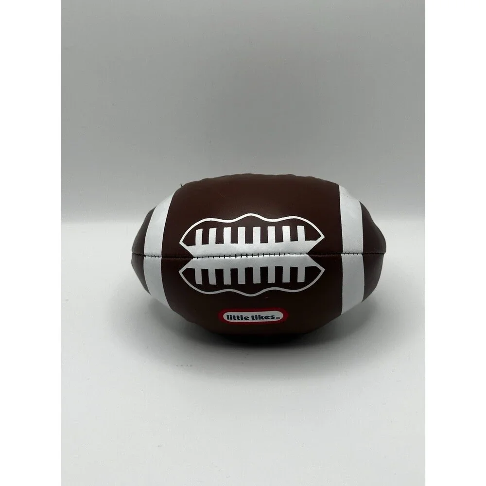 Little Tikes Soft Plush Football Toy Brown White Stitched Vinyl Kids”